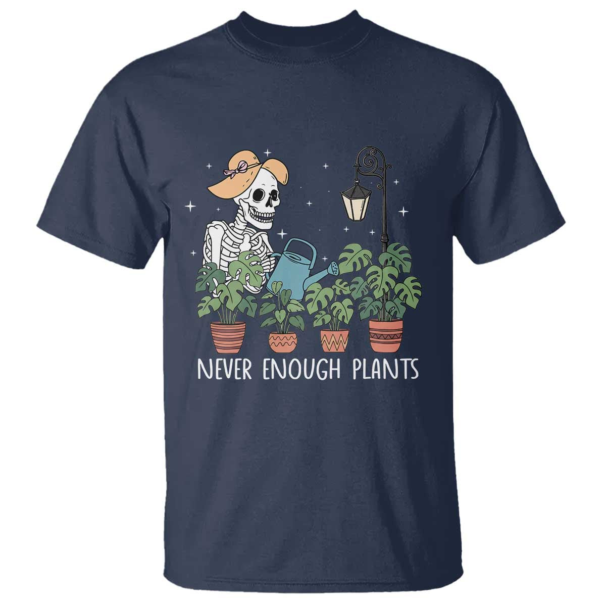 Skeleton Monstera Lover T Shirt Never Enough Plants - Wonder Print Shop
