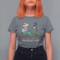Skeleton Monstera Lover T Shirt For Women Never Enough Plants - Wonder Print Shop