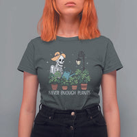Skeleton Monstera Lover T Shirt For Women Never Enough Plants - Wonder Print Shop