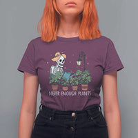 Skeleton Monstera Lover T Shirt For Women Never Enough Plants - Wonder Print Shop