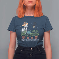 Skeleton Monstera Lover T Shirt For Women Never Enough Plants - Wonder Print Shop