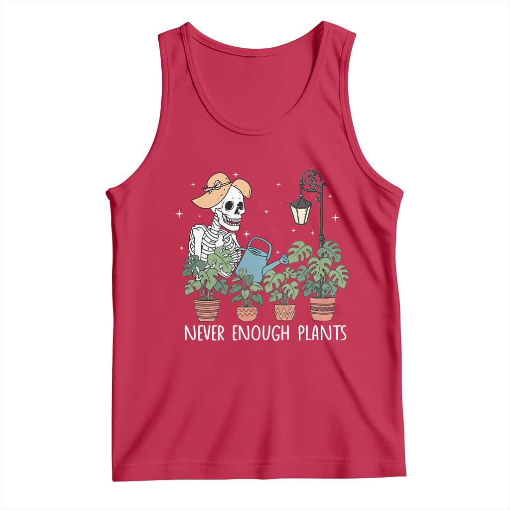 Skeleton Monstera Lover Tank Top Never Enough Plants - Wonder Print Shop