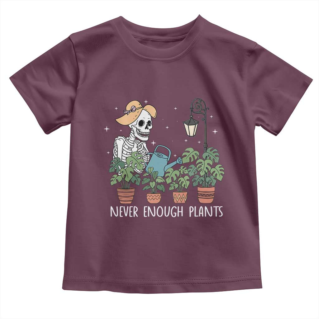 Skeleton Monstera Lover Toddler T Shirt Never Enough Plants - Wonder Print Shop