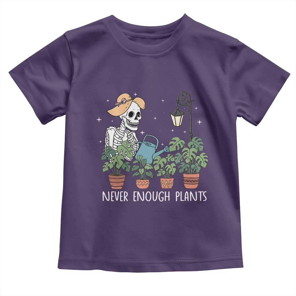 Skeleton Monstera Lover Toddler T Shirt Never Enough Plants - Wonder Print Shop