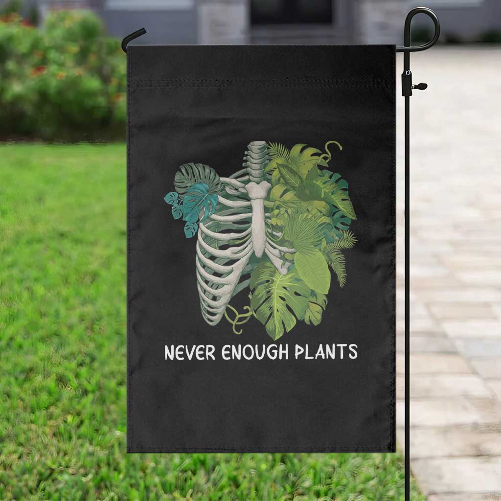 Monstera Plant Body Skeleton Garden Flag Never Enough Plants - Wonder Print Shop