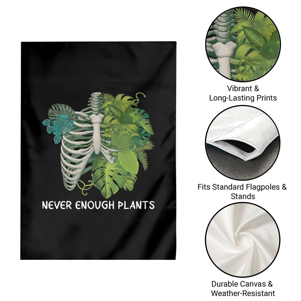 Monstera Plant Body Skeleton Garden Flag Never Enough Plants - Wonder Print Shop