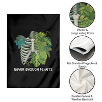 Monstera Plant Body Skeleton Garden Flag Never Enough Plants - Wonder Print Shop