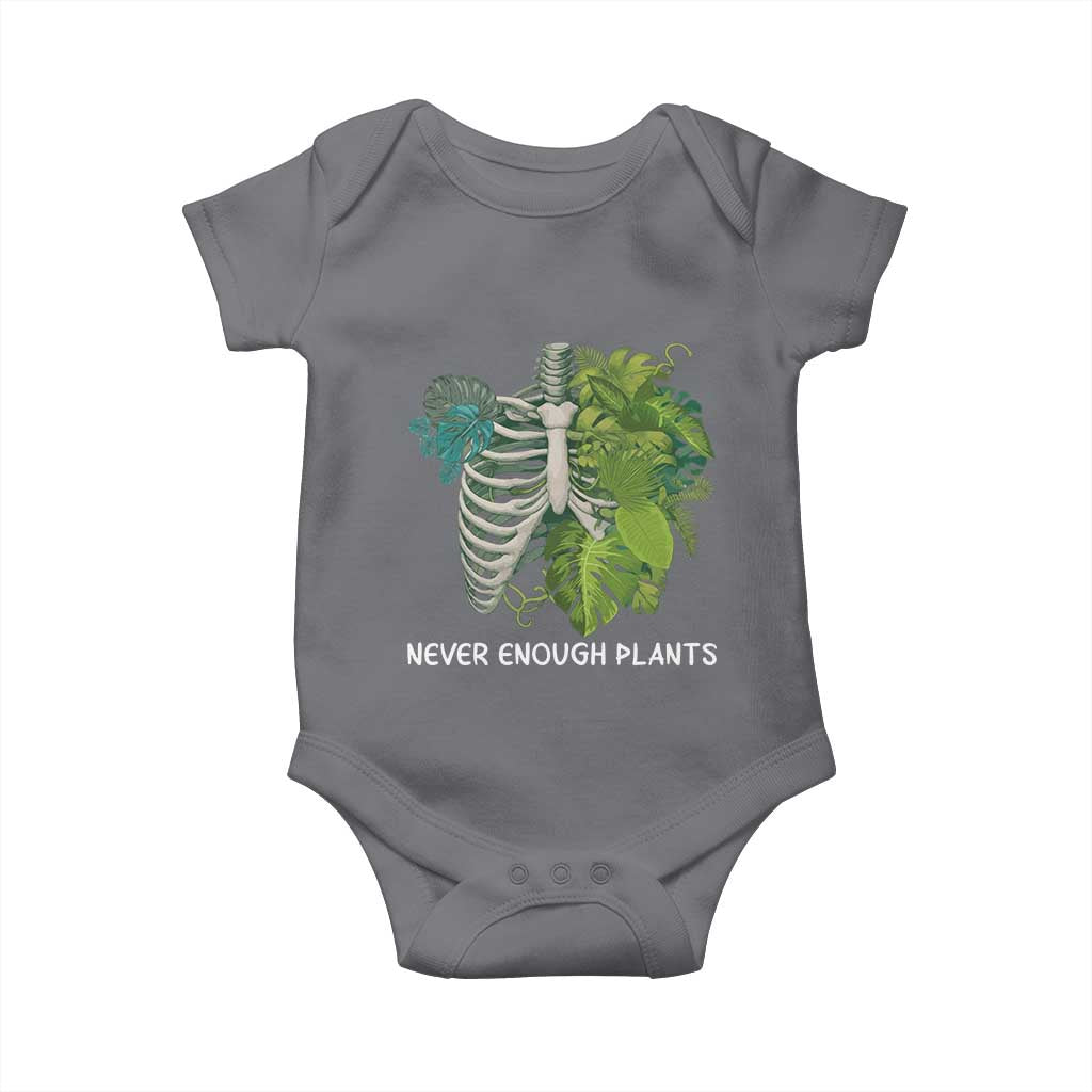 Monstera Plant Body Skeleton Baby Onesie Never Enough Plants - Wonder Print Shop
