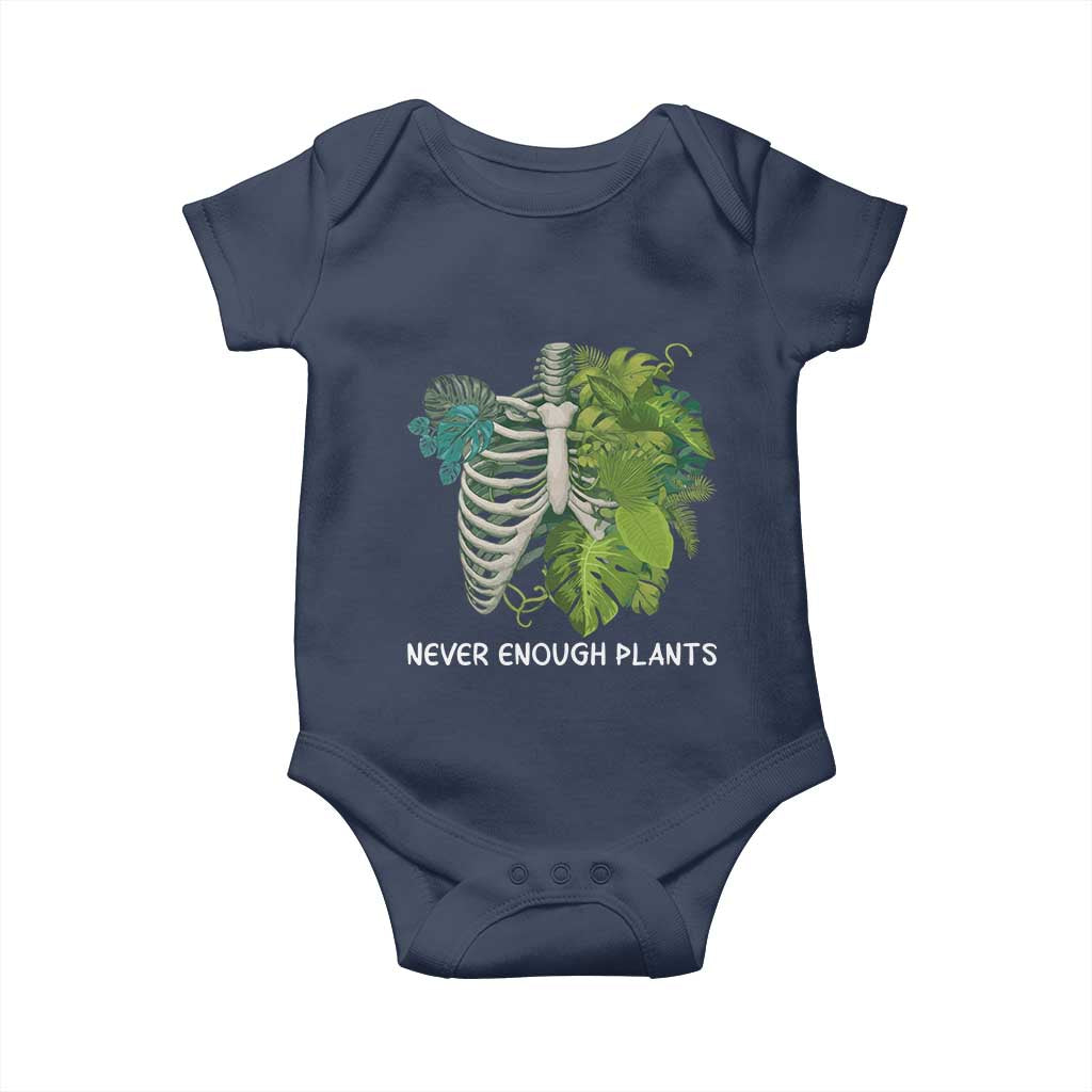 Monstera Plant Body Skeleton Baby Onesie Never Enough Plants - Wonder Print Shop