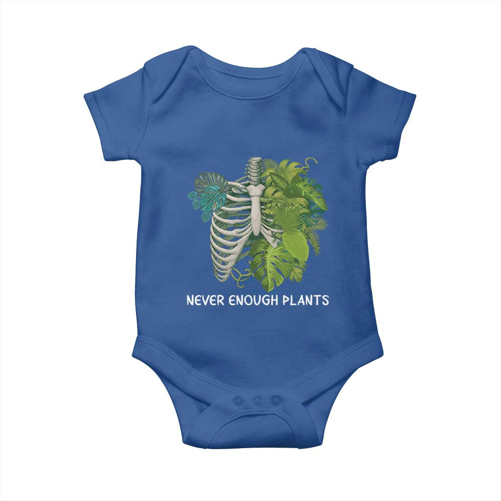 Monstera Plant Body Skeleton Baby Onesie Never Enough Plants - Wonder Print Shop