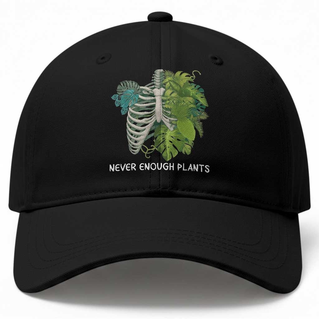 Monstera Plant Body Skeleton Baseball Cap Never Enough Plants