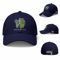 Monstera Plant Body Skeleton Baseball Cap Never Enough Plants
