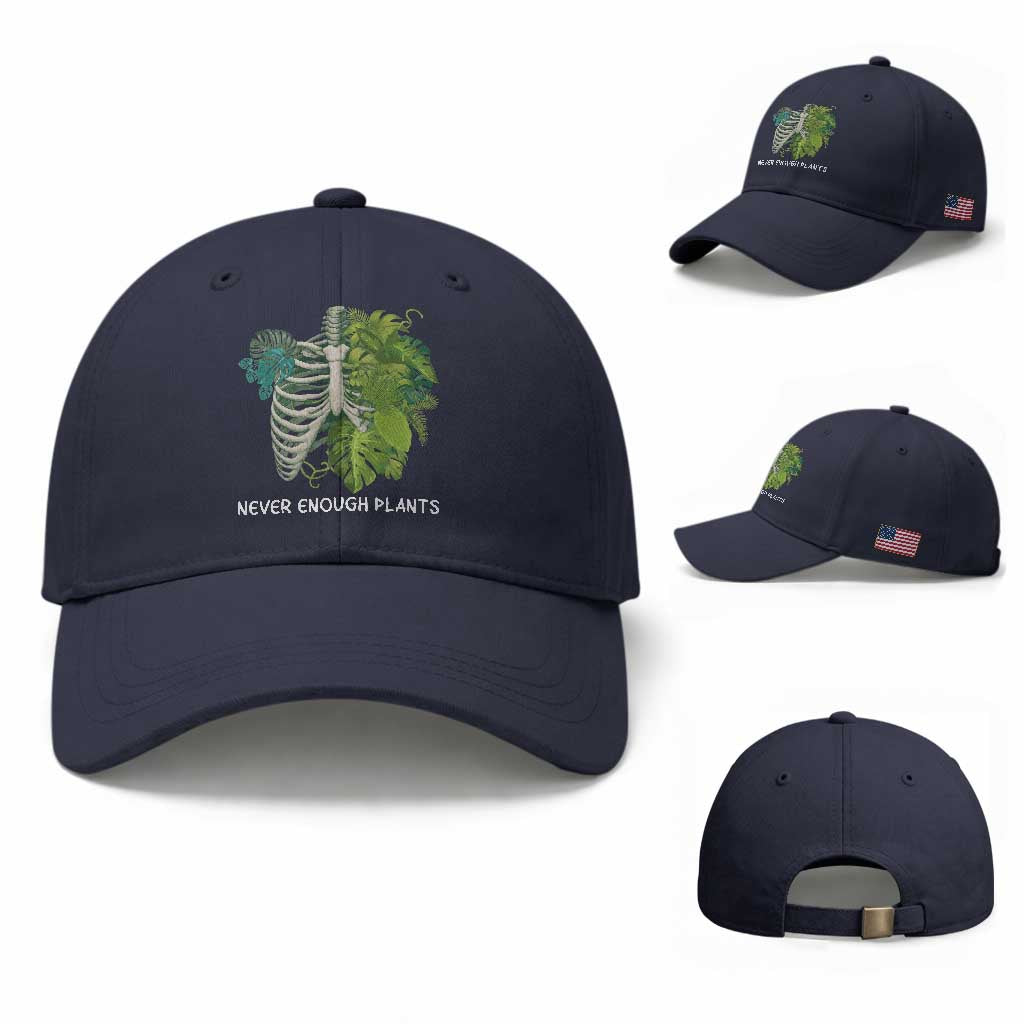 Monstera Plant Body Skeleton Baseball Cap Never Enough Plants