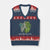 Monstera Plant Body Skeleton V-Neck Knit Sweater Vest Never Enough Plants - Wonder Print Shop