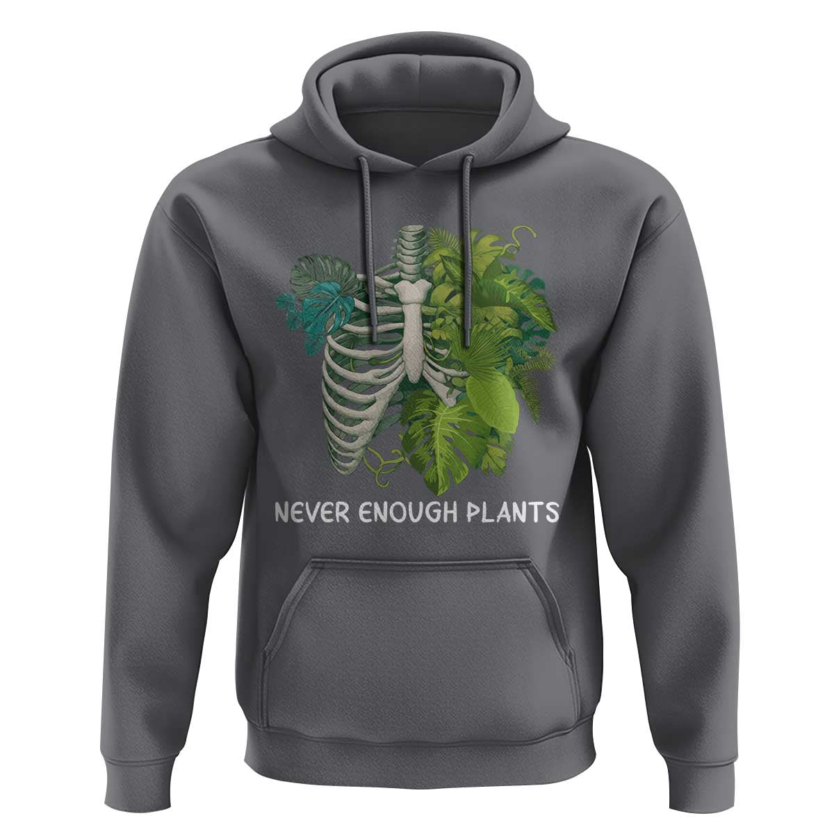 Monstera Plant Body Skeleton Hoodie Never Enough Plants - Wonder Print Shop