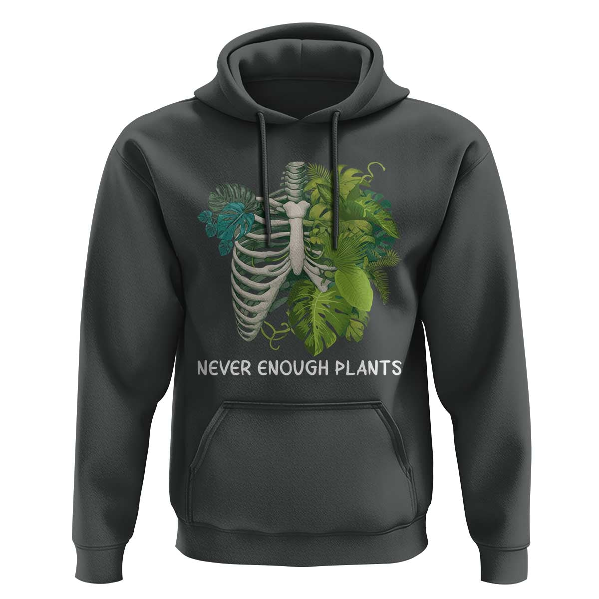 Monstera Plant Body Skeleton Hoodie Never Enough Plants - Wonder Print Shop