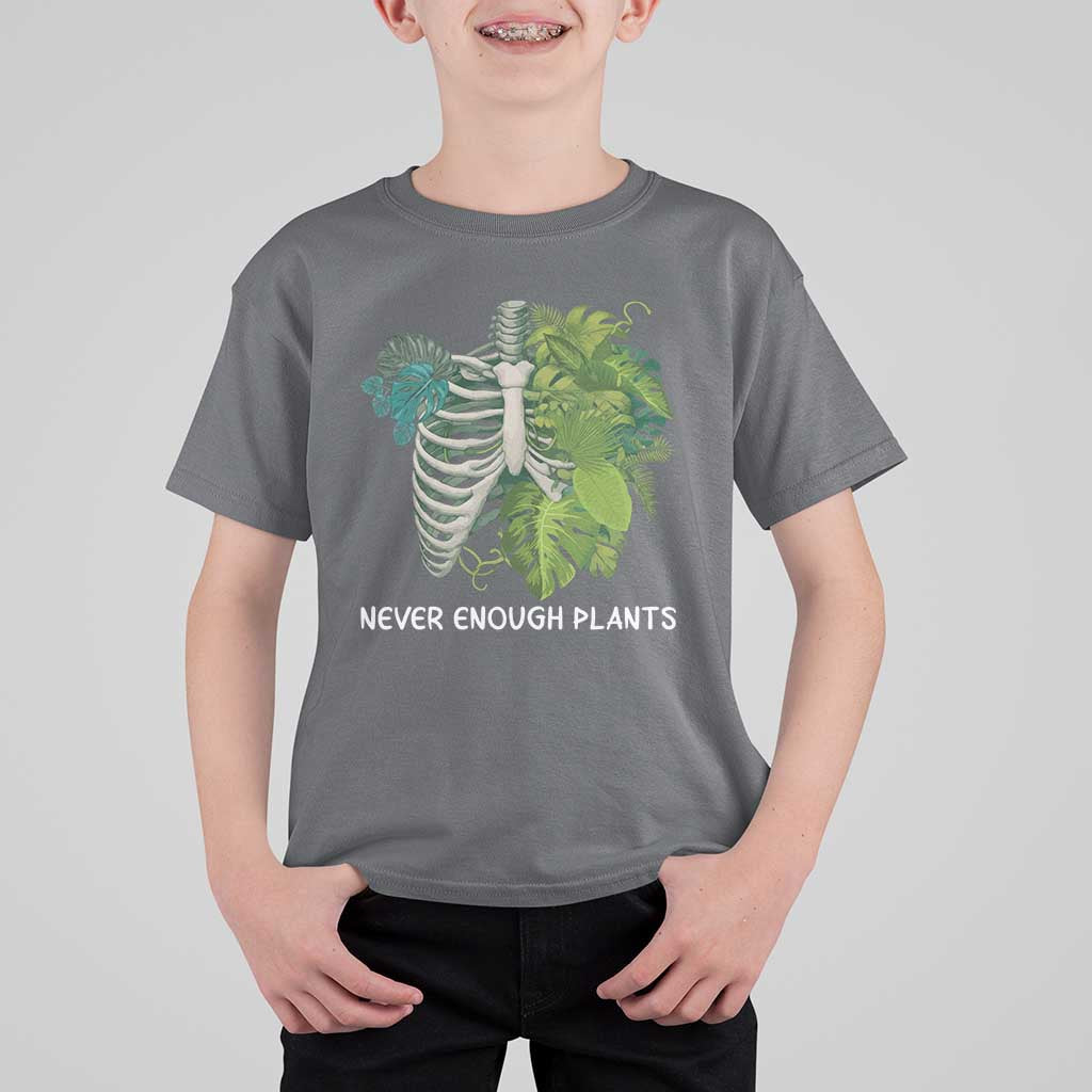 Monstera Plant Body Skeleton T Shirt For Kid Never Enough Plants - Wonder Print Shop