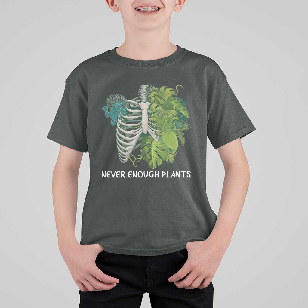 Monstera Plant Body Skeleton T Shirt For Kid Never Enough Plants - Wonder Print Shop