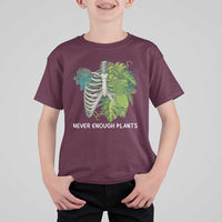Monstera Plant Body Skeleton T Shirt For Kid Never Enough Plants - Wonder Print Shop