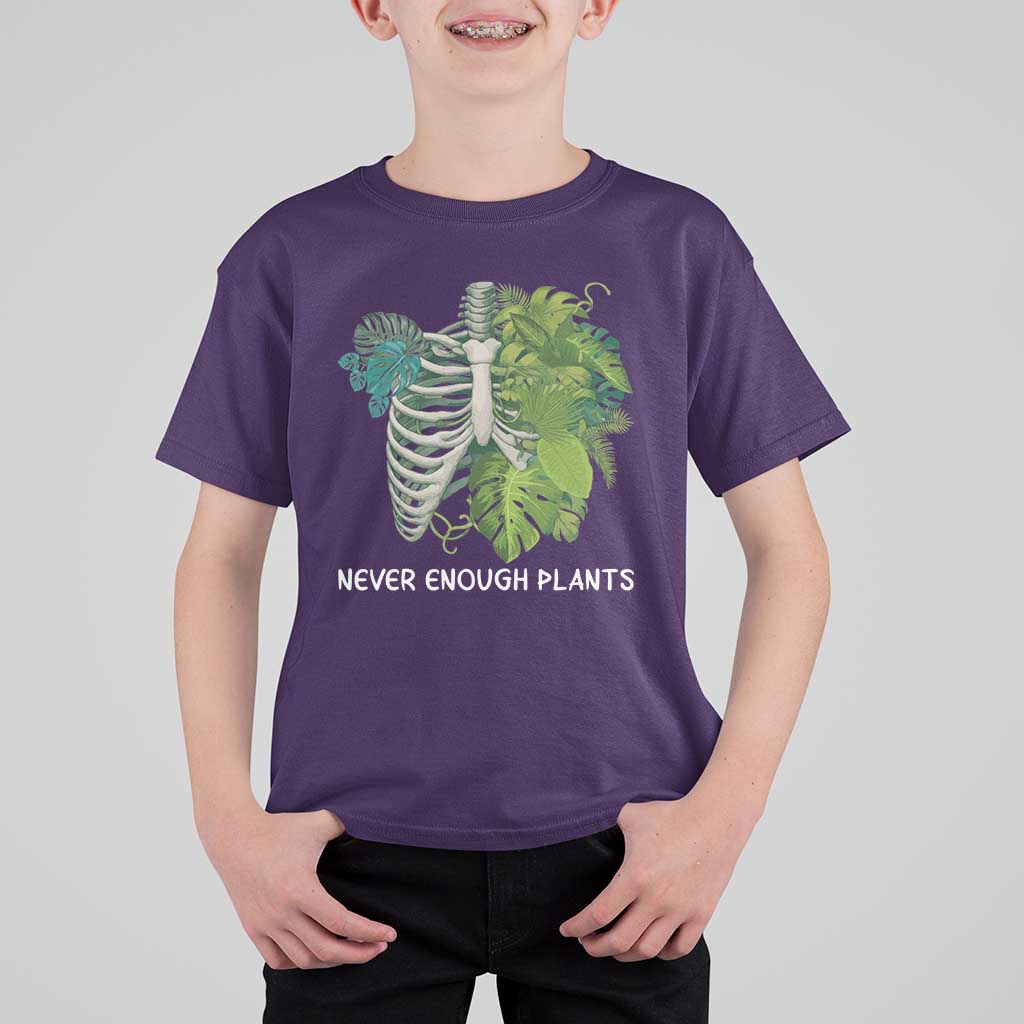 Monstera Plant Body Skeleton T Shirt For Kid Never Enough Plants - Wonder Print Shop