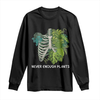 Monstera Plant Body Skeleton Long Sleeve Shirt Never Enough Plants - Wonder Print Shop