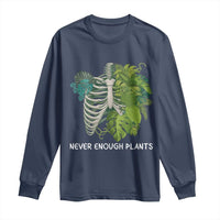 Monstera Plant Body Skeleton Long Sleeve Shirt Never Enough Plants - Wonder Print Shop
