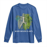 Monstera Plant Body Skeleton Long Sleeve Shirt Never Enough Plants - Wonder Print Shop