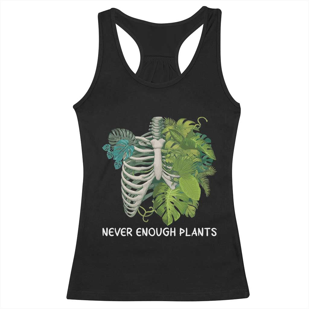 Monstera Plant Body Skeleton Racerback Tank Top Never Enough Plants - Wonder Print Shop