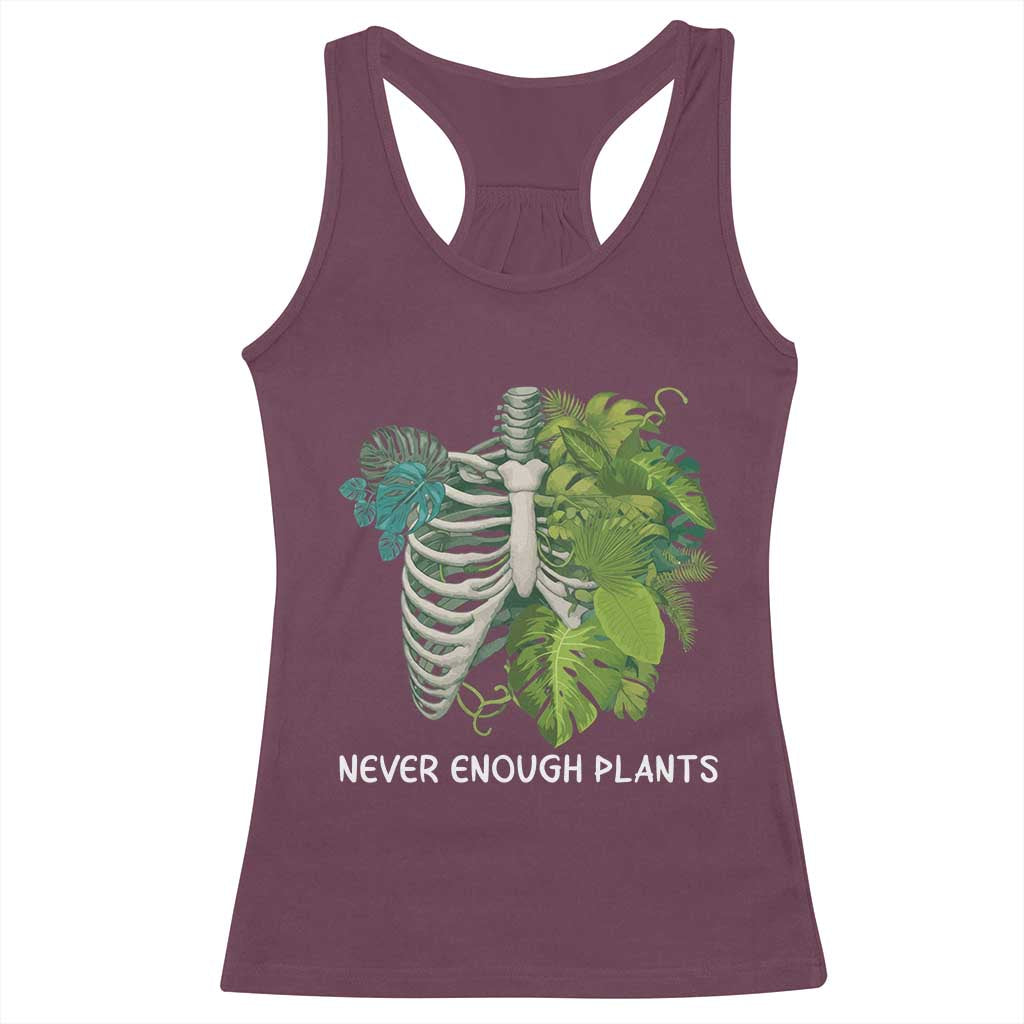 Monstera Plant Body Skeleton Racerback Tank Top Never Enough Plants - Wonder Print Shop