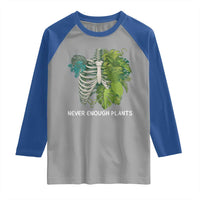 Monstera Plant Body Skeleton Raglan Shirt Never Enough Plants - Wonder Print Shop
