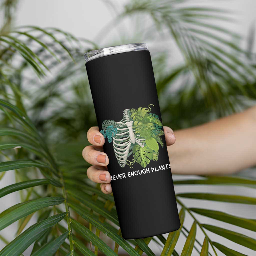 Monstera Plant Body Skeleton Skinny Tumbler Never Enough Plants - Wonder Print Shop