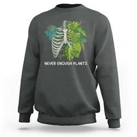 Monstera Plant Body Skeleton Sweatshirt Never Enough Plants - Wonder Print Shop