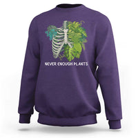 Monstera Plant Body Skeleton Sweatshirt Never Enough Plants - Wonder Print Shop