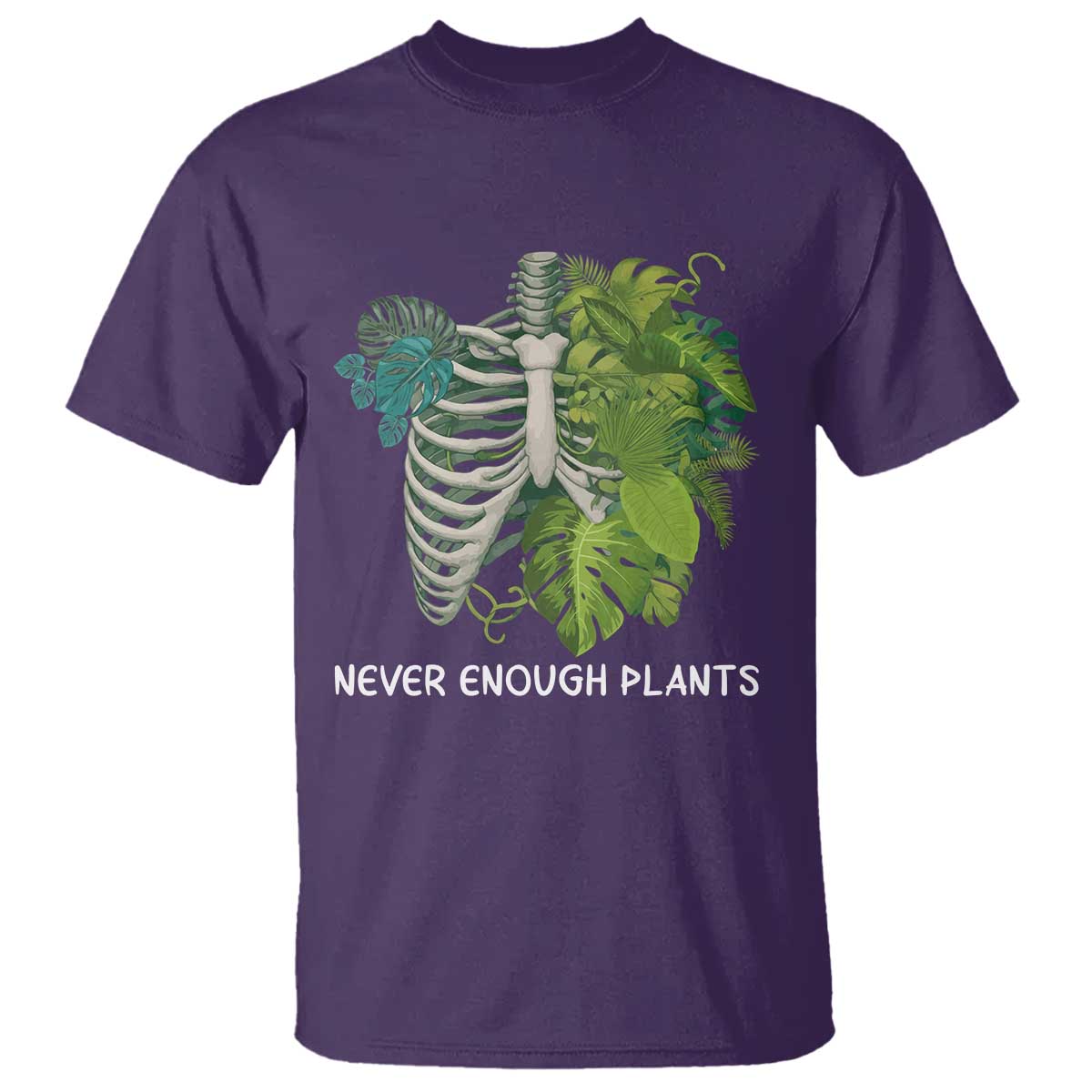 Monstera Plant Body Skeleton T Shirt Never Enough Plants - Wonder Print Shop