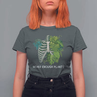 Monstera Plant Body Skeleton T Shirt For Women Never Enough Plants - Wonder Print Shop