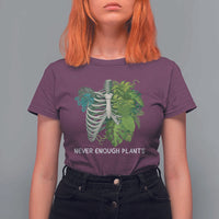 Monstera Plant Body Skeleton T Shirt For Women Never Enough Plants - Wonder Print Shop