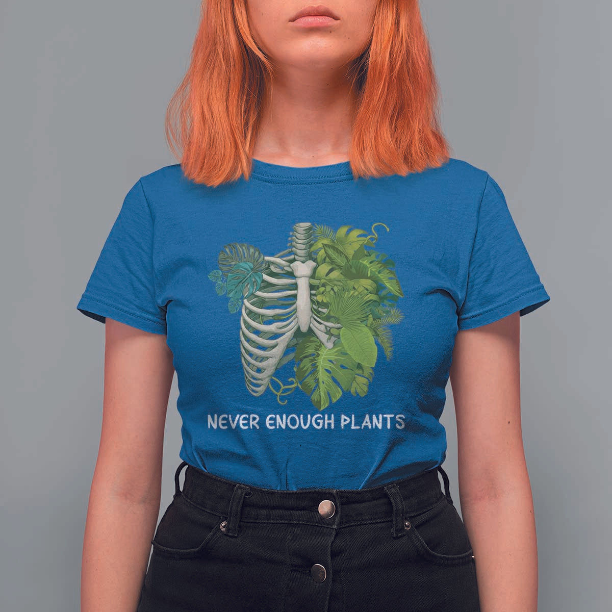 Monstera Plant Body Skeleton T Shirt For Women Never Enough Plants - Wonder Print Shop