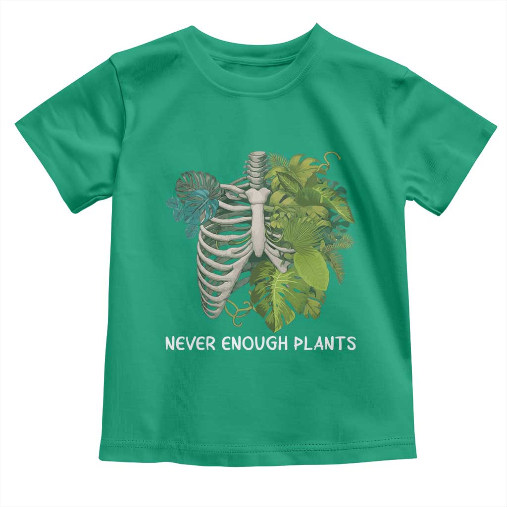 Monstera Plant Body Skeleton Toddler T Shirt Never Enough Plants - Wonder Print Shop