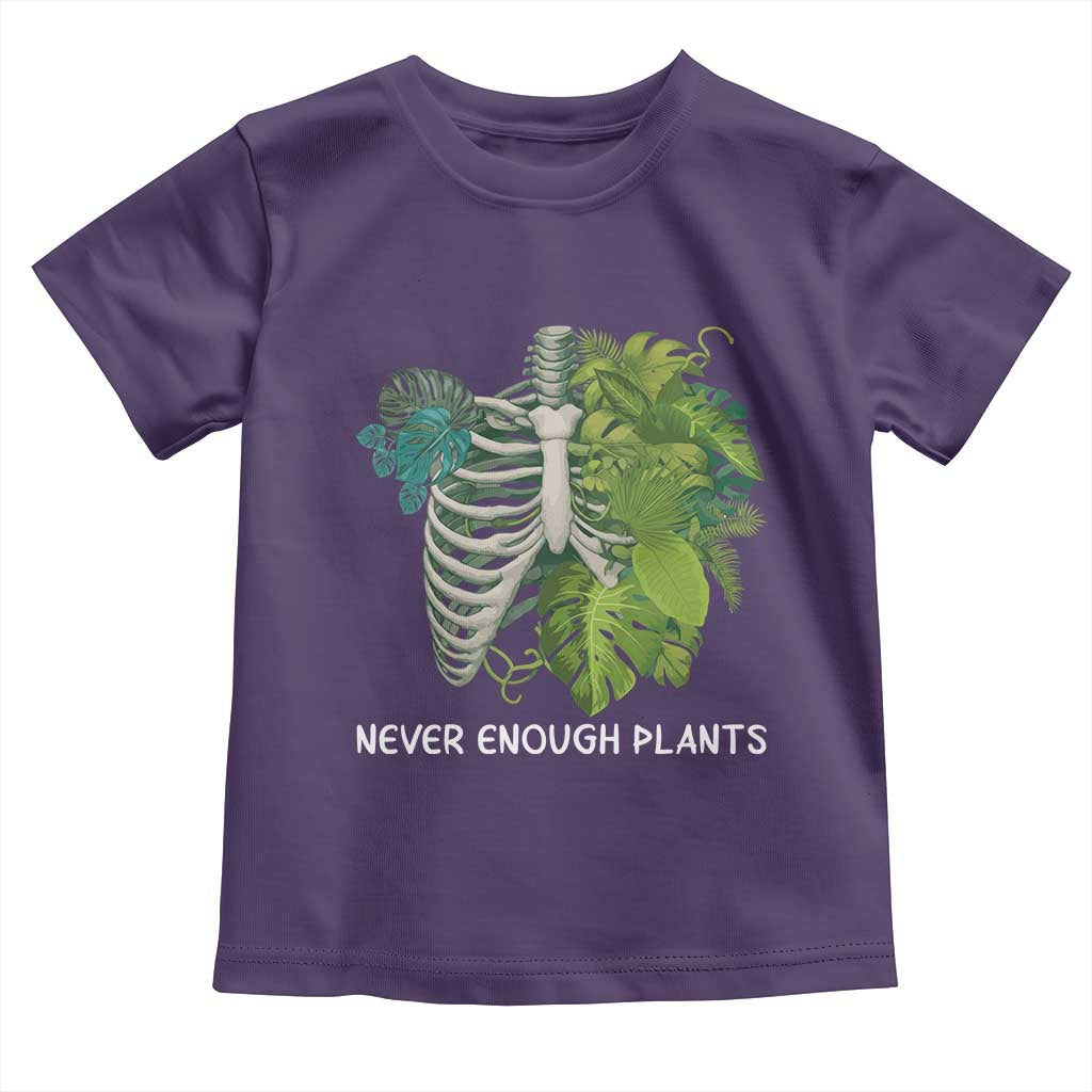 Monstera Plant Body Skeleton Toddler T Shirt Never Enough Plants - Wonder Print Shop