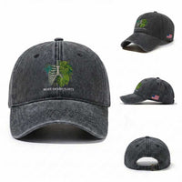 Monstera Plant Body Skeleton Washed Cotton Baseball Cap Never Enough Plants