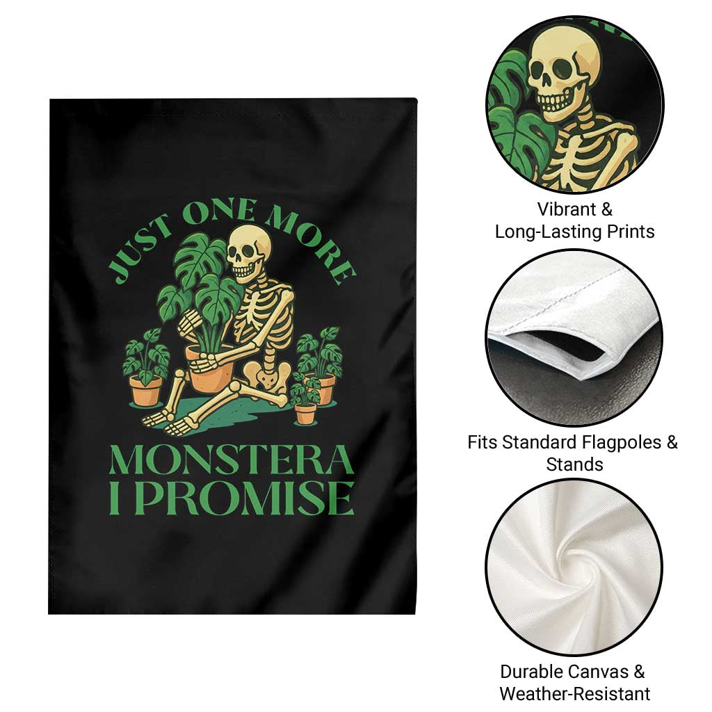Just One More Monstera Garden Flag Skeleton Plant Lover Gift - Wonder Print Shop