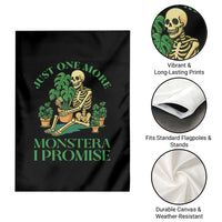 Just One More Monstera Garden Flag Skeleton Plant Lover Gift - Wonder Print Shop