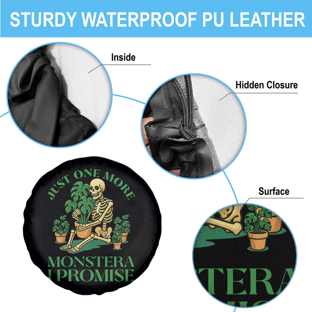 Just One More Monstera Spare Tire Cover Skeleton Plant Lover Gift - Wonder Print Shop