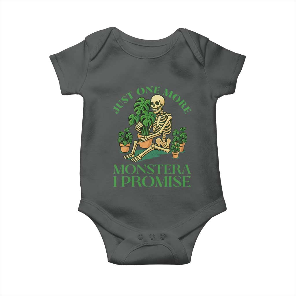 Just One More Monstera Baby Onesie Skeleton Plant Lover Gift - Wonder Print Shop