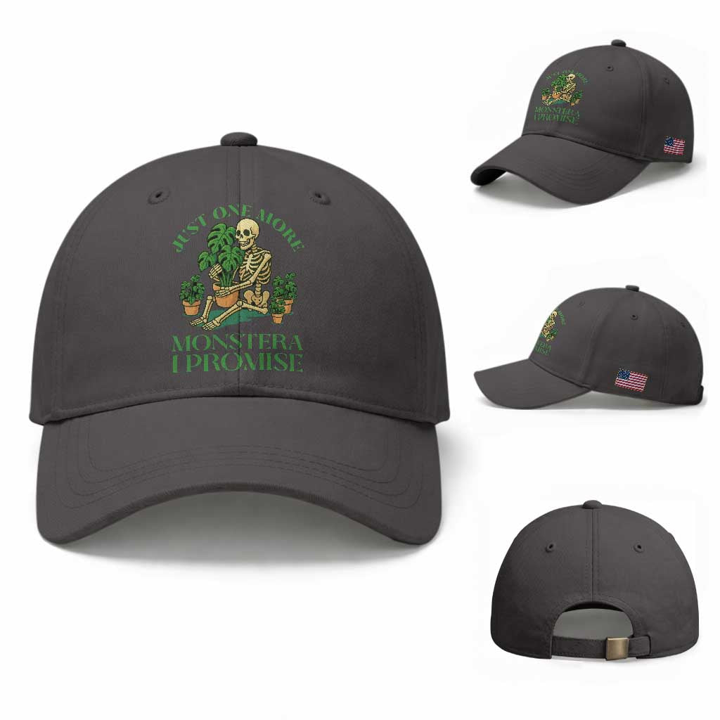 Just One More Monstera Baseball Cap Skeleton Plant Lover Gift