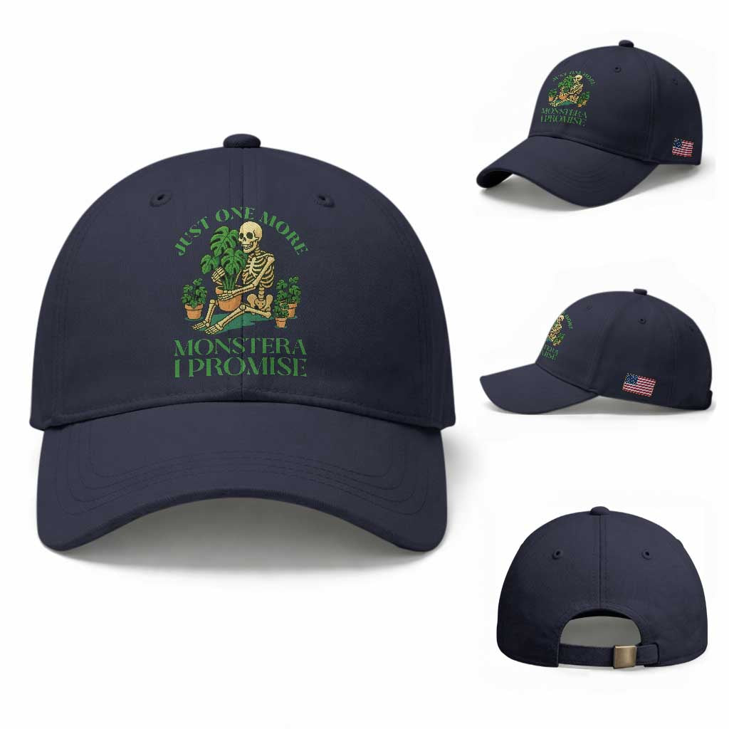 Just One More Monstera Baseball Cap Skeleton Plant Lover Gift