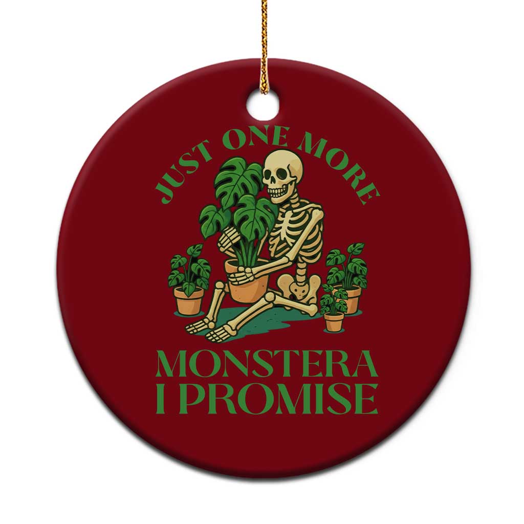 Just One More Monstera Ceramic Ornament Skeleton Plant Lover Gift - Wonder Print Shop