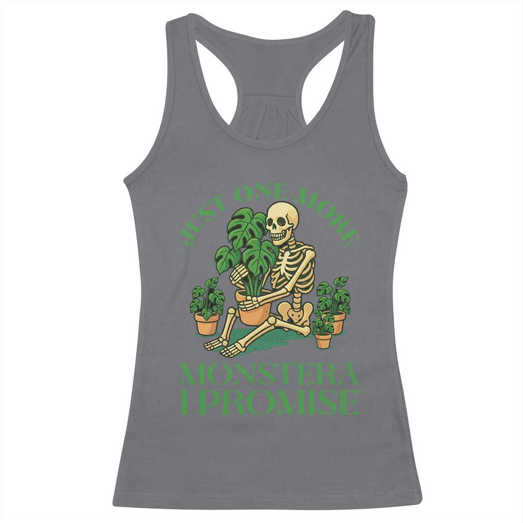 Just One More Monstera Racerback Tank Top Skeleton Plant Lover Gift - Wonder Print Shop