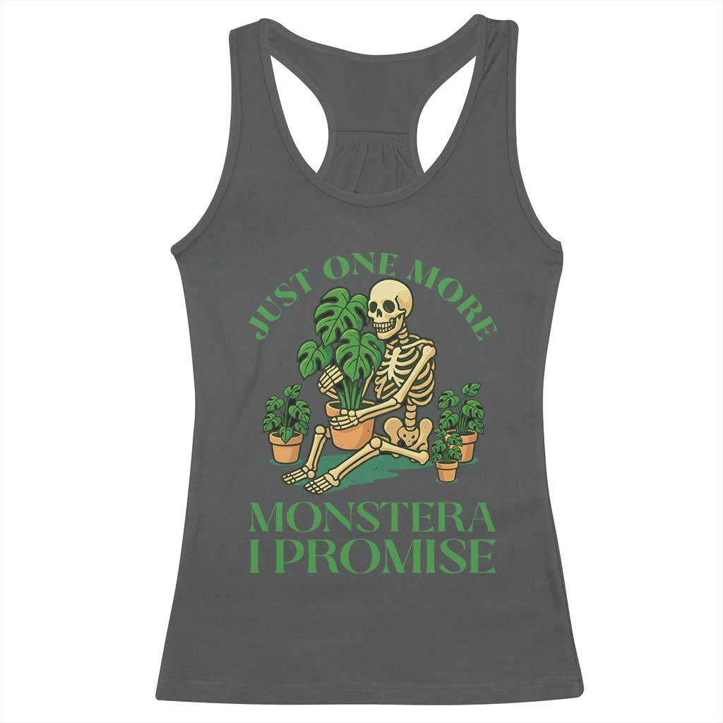 Just One More Monstera Racerback Tank Top Skeleton Plant Lover Gift - Wonder Print Shop