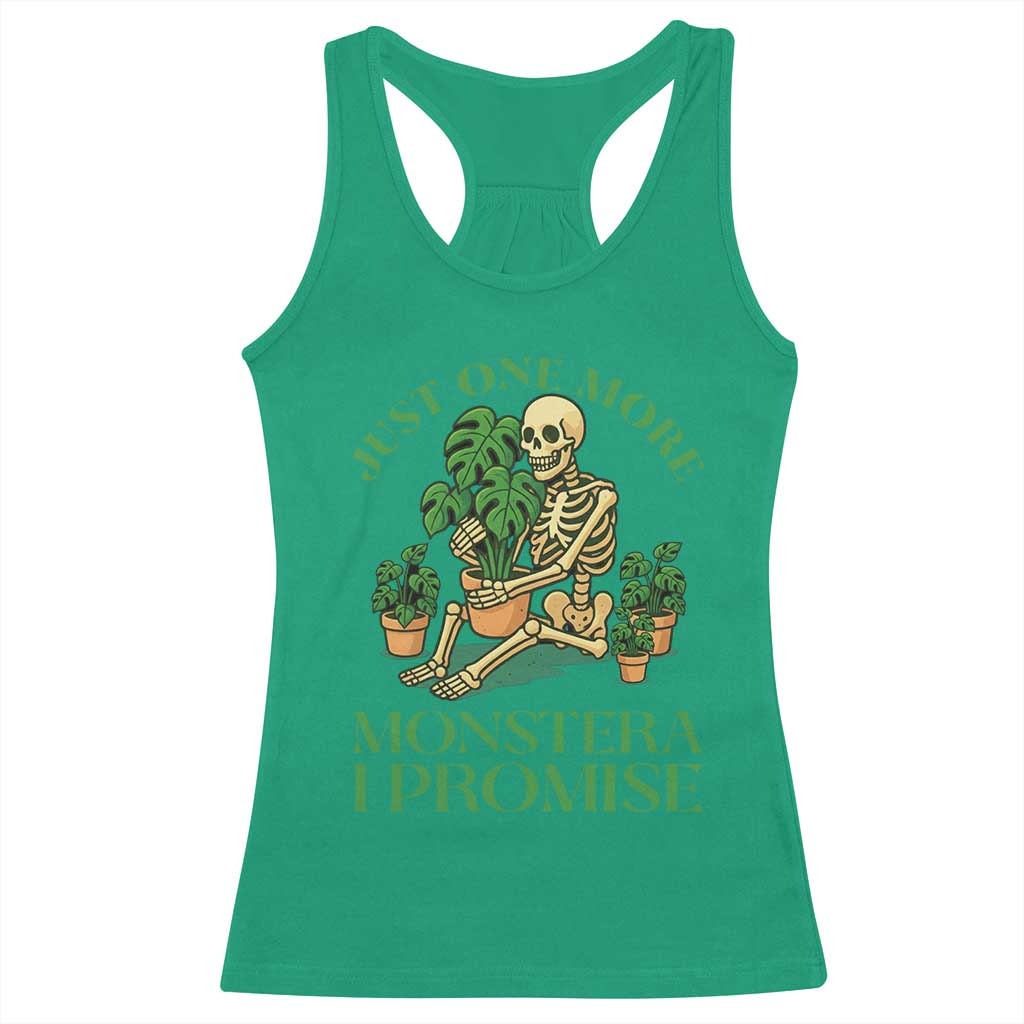 Just One More Monstera Racerback Tank Top Skeleton Plant Lover Gift - Wonder Print Shop